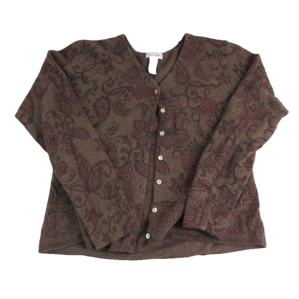Vintage Deane & White Lambswool Agora Rabbit Cottagecore Cardigan Women's XL‎